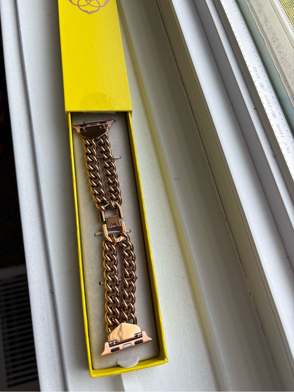 Kendra Scott Double Chain Apple Watch Band in Rose Gold Tone Stainless Steel - Picture 7 of 8